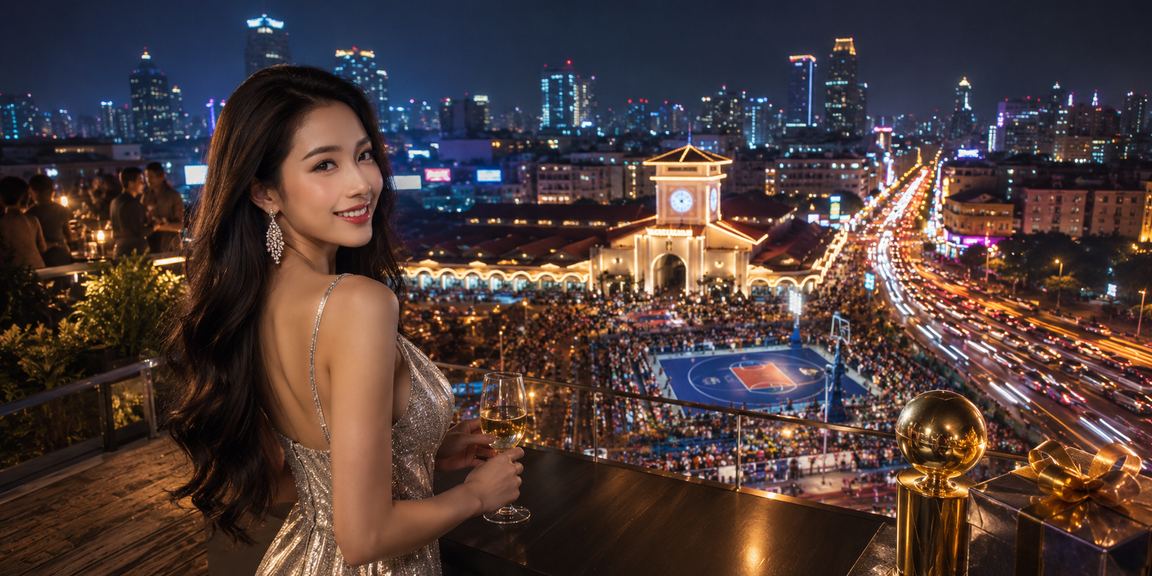 Người dùng TP.HCM theo dõi kèo bóng rổ dưới ánh đèn neon về đêm